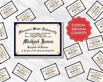 Diploma Confetti Mini Diploma Confetti Toppers Graduation Certificates Graduation Confetti Graduated Gifts for Graduates