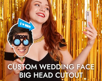 Cabezas grandes recortadas para despedida de soltera, caras de damas de honor en un palito, cabezas personalizadas en un palito, cabezas grandes para despedidas de soltera, caras para fiestas de cumpleaños