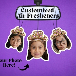 Princess Head Custom Air Freshener Princess Air Freshener Birthday Party Favor