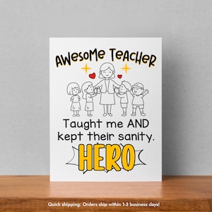 Funny Teacher Card Appreciation Greeting Card Teachers Day Gift Greeting Cards for Coach Funny Card for Professor Thank You Card for Mentor