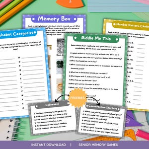 Senior Memory Games Template Home Care Games Senior Citizen Game Sheets Seniors Game Memory Game Icebreakers Conversation Starters
