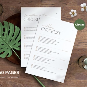Wedding Checklist Wedding Planning Checklist Wedding Checklist Template Wedding Plan Wedding Planner Checklist Wedding Planner Canva