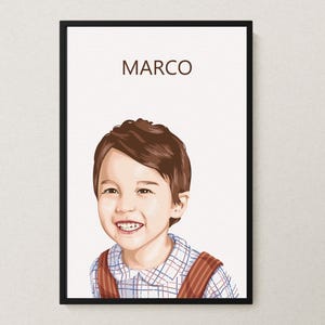 Cartoon Portrait From Photo Kid Portrait Family Portrait Couple Portrait Nursery Portrait Nursery Decor Birthday Gift Personalized Gift