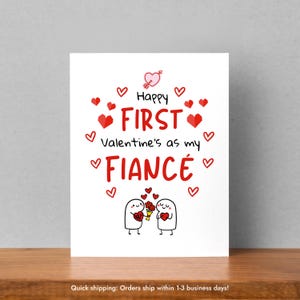 Carte premier fiancé Carte de voeux drôle Carte d'anniversaire de fiancé Carte d'anniversaire de fiancé Cadeau futur mari Cadeau future femme Carte personnalisée