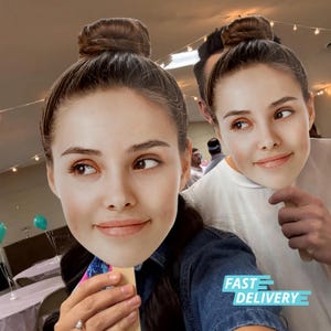 Custom Big Head Cut Out Face On A Stick Photo on Stick Funny Party Decor Photo Props Custom Bachelorette Party Bridal Party Props