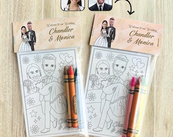 パーソナライズされたパーティーアクティビティ：結婚式の塗り絵