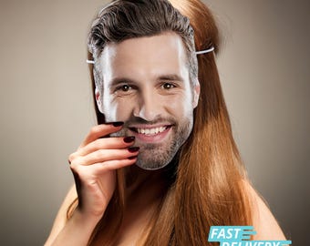 Personalisierte Foto-Gesichtsmaske - Individuell gedruckte Maske mit Ihrem Bild Lustiges Gesichtsmaske Geschenk