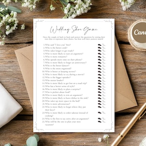 Wedding Shoe Game Bride & Groom Reception Game Wedding Reception Games Engagement Party Games Bachelorette Party Games Canva