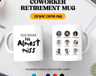 Gepersonaliseerde collega pensioen mok pensioen vertrekken koffiemok weggaan cadeau voor collega pensioen cadeau baas keramische mok collega