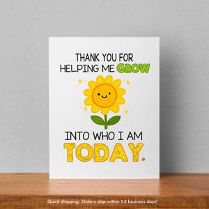 Custom Thank You Teacher Card Fun Greeting Card Teacher's Day Gift for a Teacher Greeting Cards for Professors Happy Teacher's Day Cards