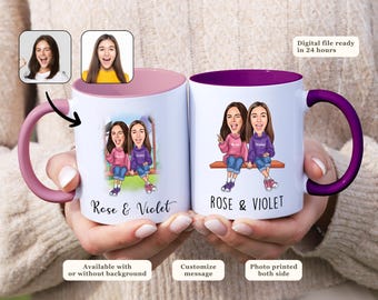 Tazza personalizzata per sorella, regalo per la sua migliore amica, tazza per migliori amiche, regalo per la mamma, tazza per la festa della mamma, regalo per la sorellanza, tazza personalizzata per mia sorella