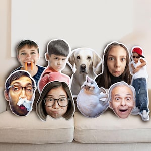 Custom Shaped Pillow From Photo Personalized Pillow Custom Pet Gift Custom Face Pillow Dog Cat Pillow Personalized Gift