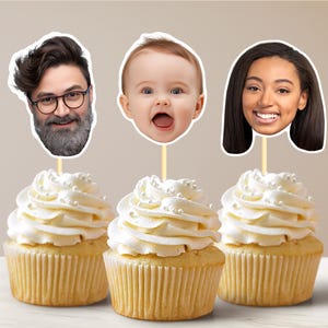 Face Cupcake Topper Baby Face Cupcake Topper Face Topper Cupcake Face Topper
