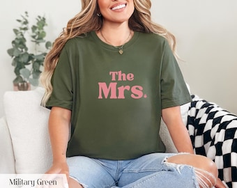 The MRS Shirt Custom Bride Tee Wedding Gift for Her Newlywed Shirt Bridal Shower Gift Honeymoon Top Bachelorette Party Tee Wifey