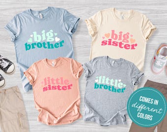 Fun Matching Sibling Shirts Pregnancy Announcement Shirt Big Sis Lil Bro Lil Bro Big Sis Outfit Big Brother Shirt Siblings Family Day Shirts
