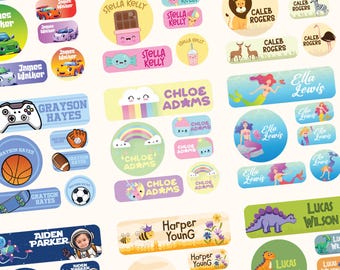 Custom Waterproof Daycare Labels Dishwasher Safe Stickers Name Stickers School Supply Name Labels Customized Labels Kids Name Stickers