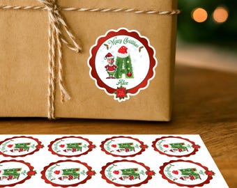 Pegatinas navideñas personalizadas: etiquetas navideñas y etiquetas de regalo