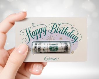 Regalo en efectivo para porta dinero de feliz cumpleaños