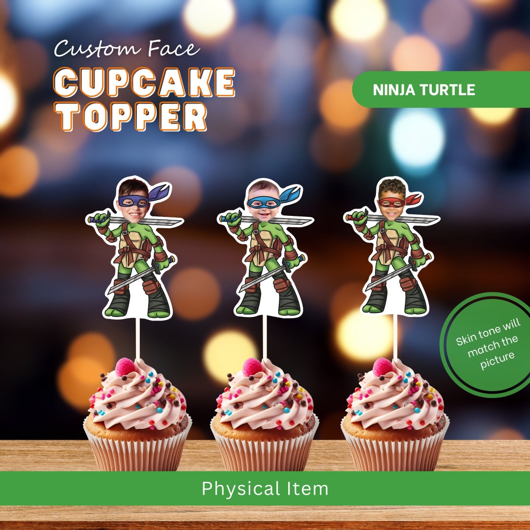 Ninja Cupcake Toppers Printable, Ninja Birthday Decorations, Ninja Cake ...