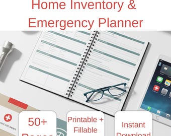 Home Inventory and Emergency Preparedness Planner⎥Printable PDF⎥Insurance Documentation⎥Household Organizer⎥Digital Download