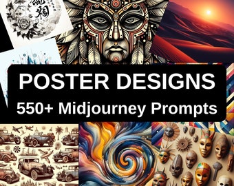 Mais de 550 sugestões de design de pôsteres de meio de jornada: arte digital para impressão (download)