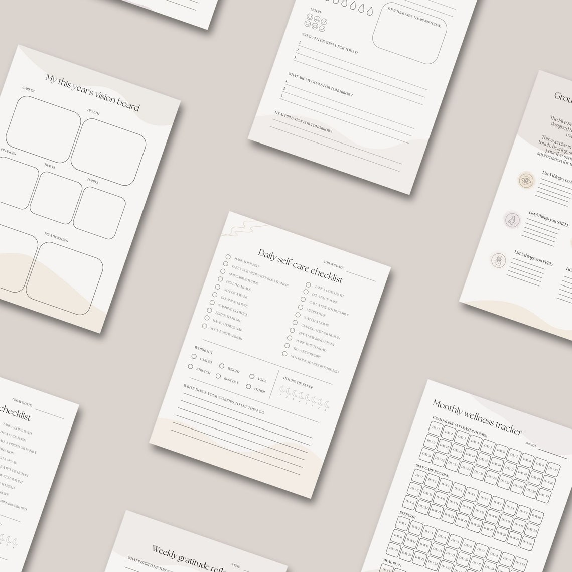 Printable Mindfulness Journal Workbook 30 Diverse Mindfulness Pages ...