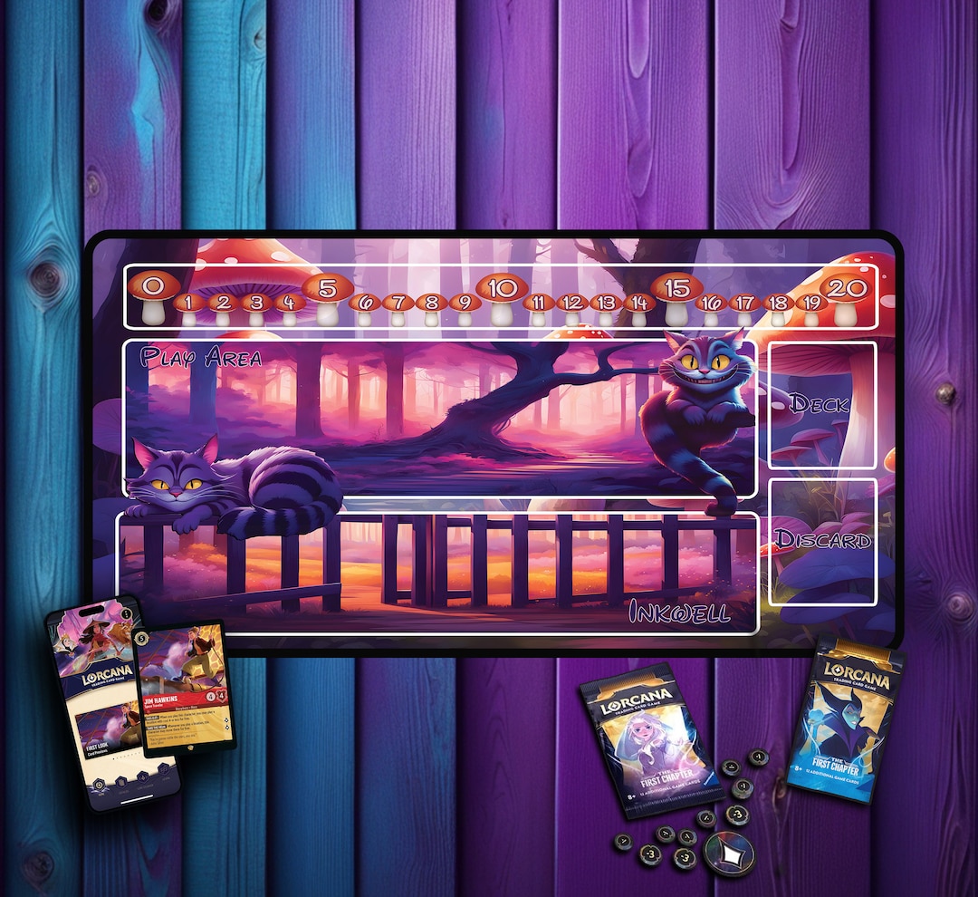Custom Board Game Lorcana Large Playmat Size 24x14 Mousepad Play Mat