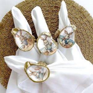 Easter Oyster Shell Jute Napkin Rings Set, Beach Bunny Jute Napkin Holder, Coastal Table, Easter napkins, Spring Napkin Rings, Oyster Napkin