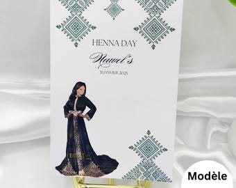 Carte chocolat bienvenue personnalisée, carte de bienvenue mariage, évènement henna day, cadeau invité, carte de remerciement, henna party
