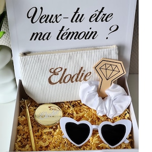 Personalized gift box, gift box, witness request, future bride, witness, bridesmaid, bachelorette party, personalized accessories