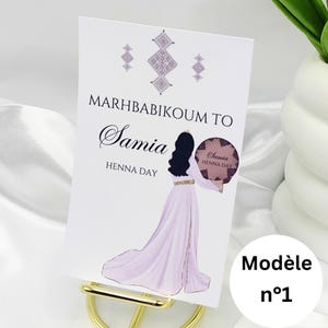 Carte chocolat bienvenue personnalisée, carte de bienvenue mariage, évènement henna day, cadeau invité, carte de remerciement, henna party