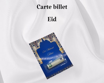 Carte billet, cadeau billet personnalisé, carte cadeau personnalisé avec encoche pour billet