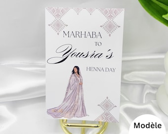 Carte chocolat bienvenue personnalisée, carte de bienvenue mariage, évènement henna day, cadeau invité, carte de remerciement, henna party
