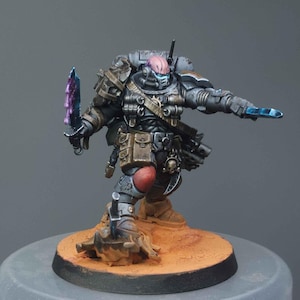 Warhammer40k : Space Wolves Lieutenant in Phobos Armour well painted
