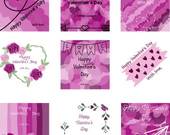 Editable Canva Template Valentine's Day Card Set