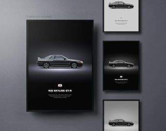issan skyline gt-r r32 - auto posterdruck | Automobiles Wandbild | Auto-Liebhaber Geschenk | Wandkunst für Kinderzimmer, Jungenzimmer, Home Office