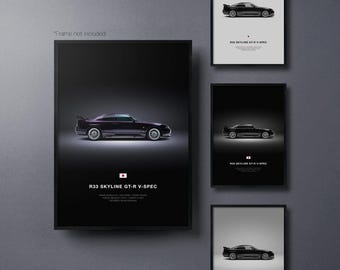 Scania Skyline ST-R V-Spec R33 - Auto Poster Druck | Automobiles Wandbild | Auto-Liebhaber Geschenk | Wandkunst für Kinderzimmer, Jungenzimmer, Home Office