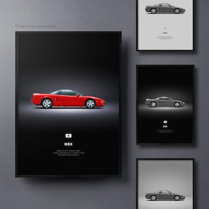 Honda NSX (NA1) - Stampa poster auto / Arte murale automobilistica / Regalo per amanti delle auto / Arte murale per la camera dei ragazzi, ufficio a casa