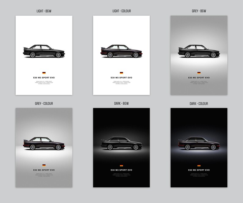 BMW E30 M3 Sport Evolution - Car Poster Print | Automotive Wall Art ...