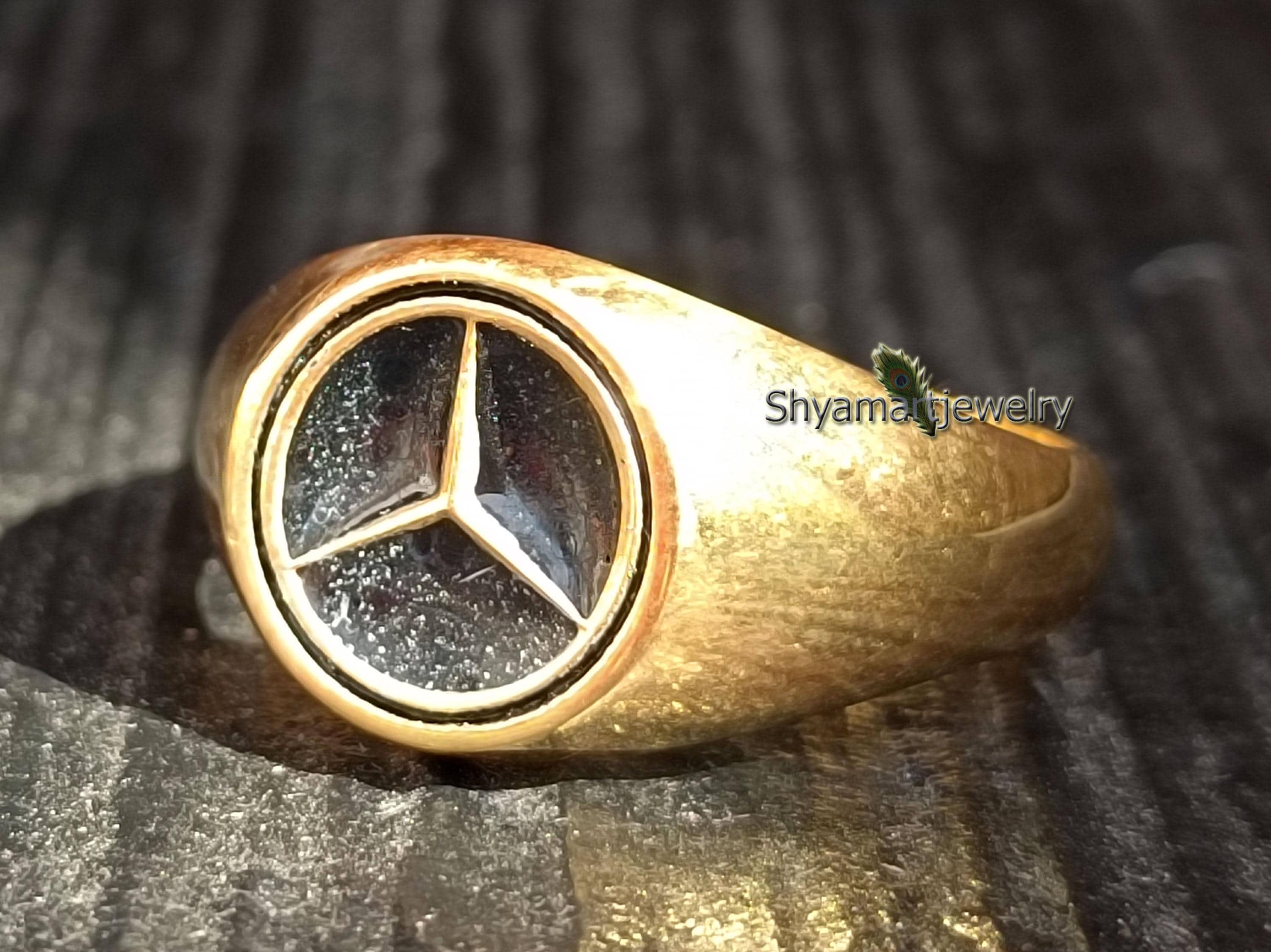 Mercedes Emblem 18 Karat Gold Mercedes Ring Vintage Mercedes