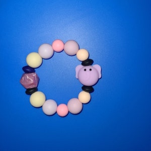 Girls Silicone Bead Bracelet, Sensory Toddler and Kid Bracelet, Silicone Sensory Bracelet