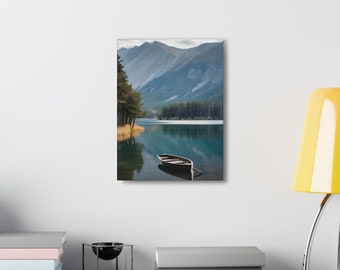 Mountain Lake Wilderness Canvas Wall Art Landscape Portrait Wall Decor Pictures Living Room Bedroom Decor
