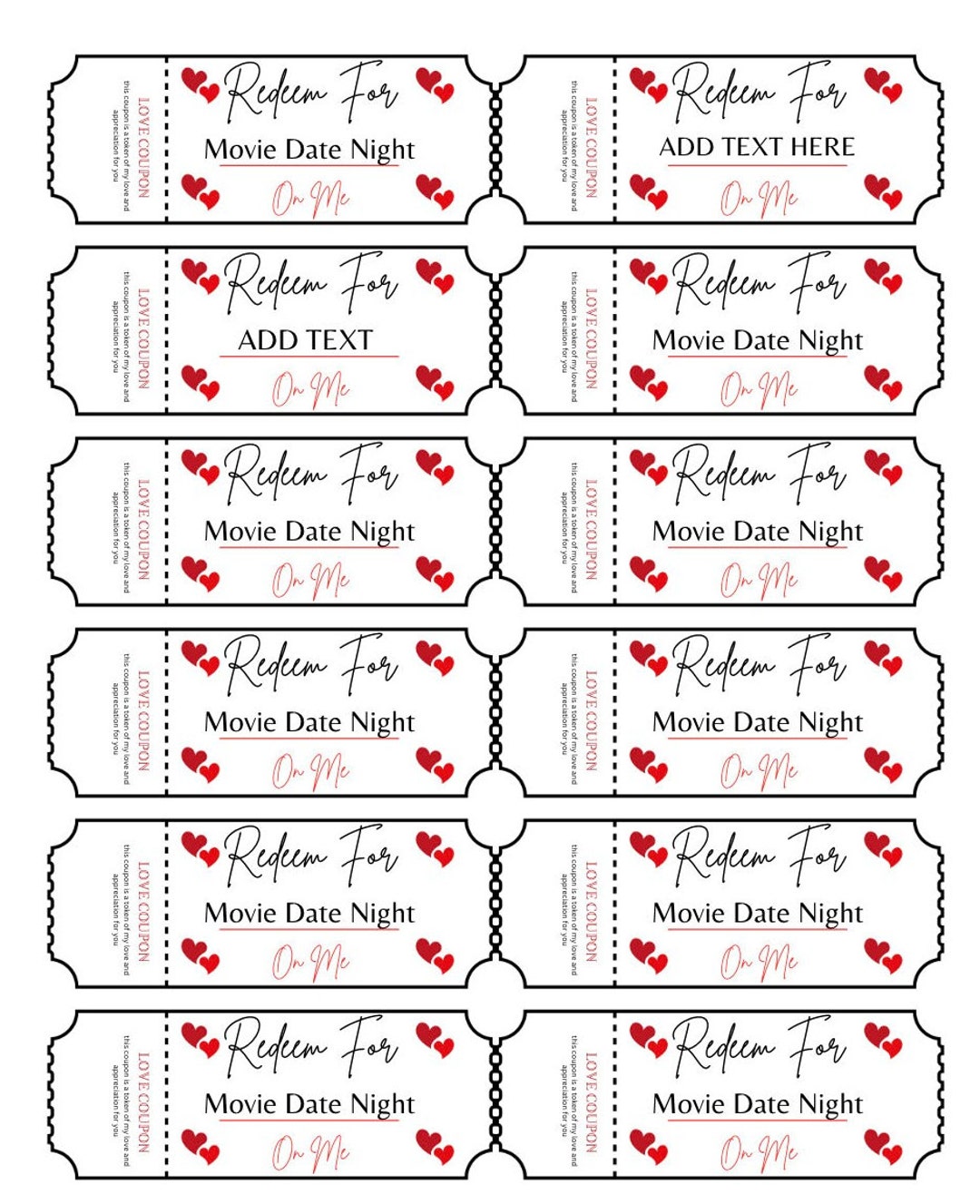 Customizable, Digital, Love Coupon for Valentine's Day, Valentine's Day Gift, Printable, Download, Date Night - Etsy customizable-digital-love-coupon-for-valentine-s-day-valentine-s-day-gift-printable-download-date-night-etsy