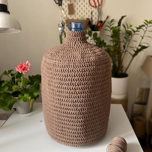 Crochet Water Jug Cover 5 Gallon – Handmade Cotton Sleeve, Eco Friendly Decor