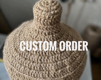 Jute Cover for 5-Gallon Water Bottle with Spigot Opening | Rustic Home Decor | Eco-Friendly Wrap | Sun Protection for Blue Bottles