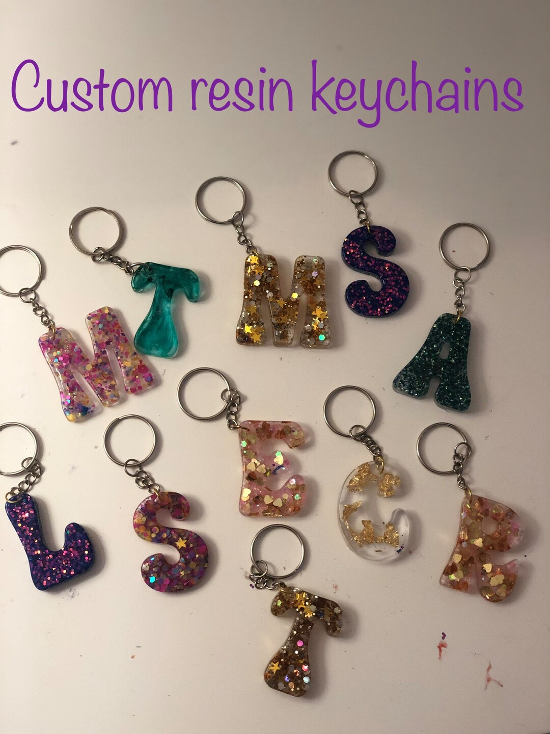Super Awesome Custom Letter Keychains Etsy