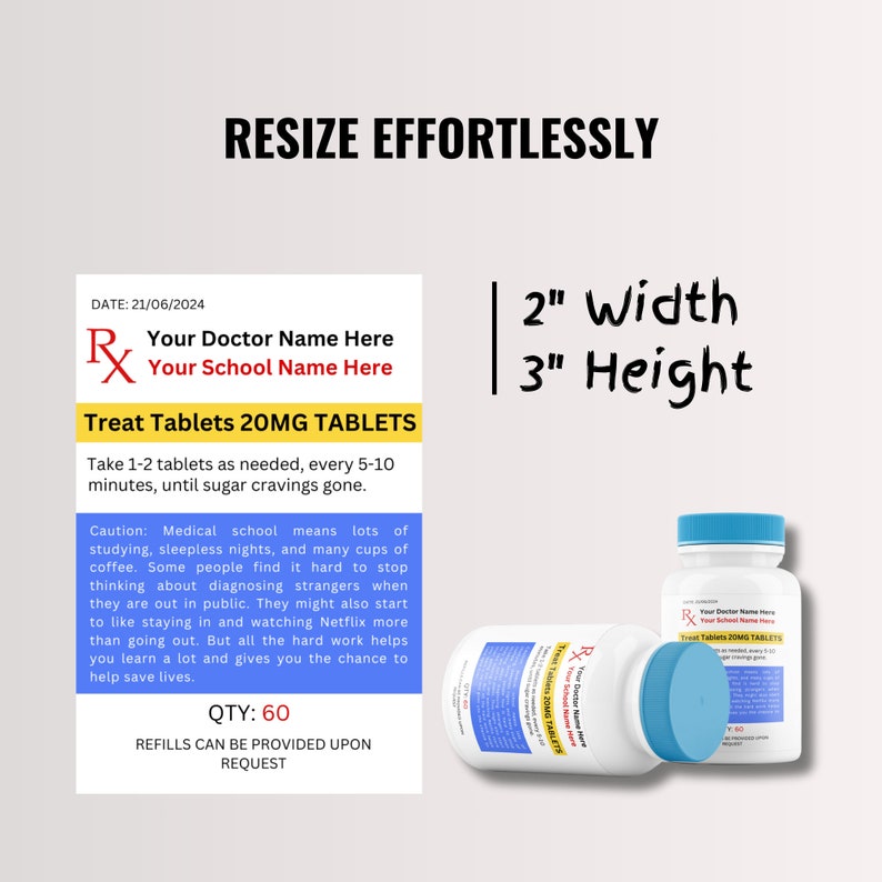 Editable Prescription Label Template Pill Bottle Label RX Label Editable Prescription Label Template Pill Bottle Label RX Label