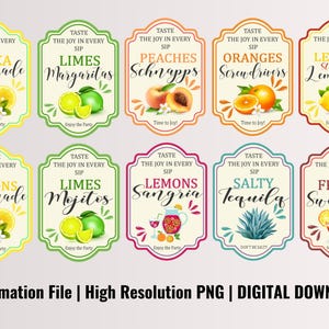 Lemonade Label | Tequila Label | Margarita png | Vodka Lemonade | Retro Label | Lemonade Labels | Png Bundle | Alcohol Label