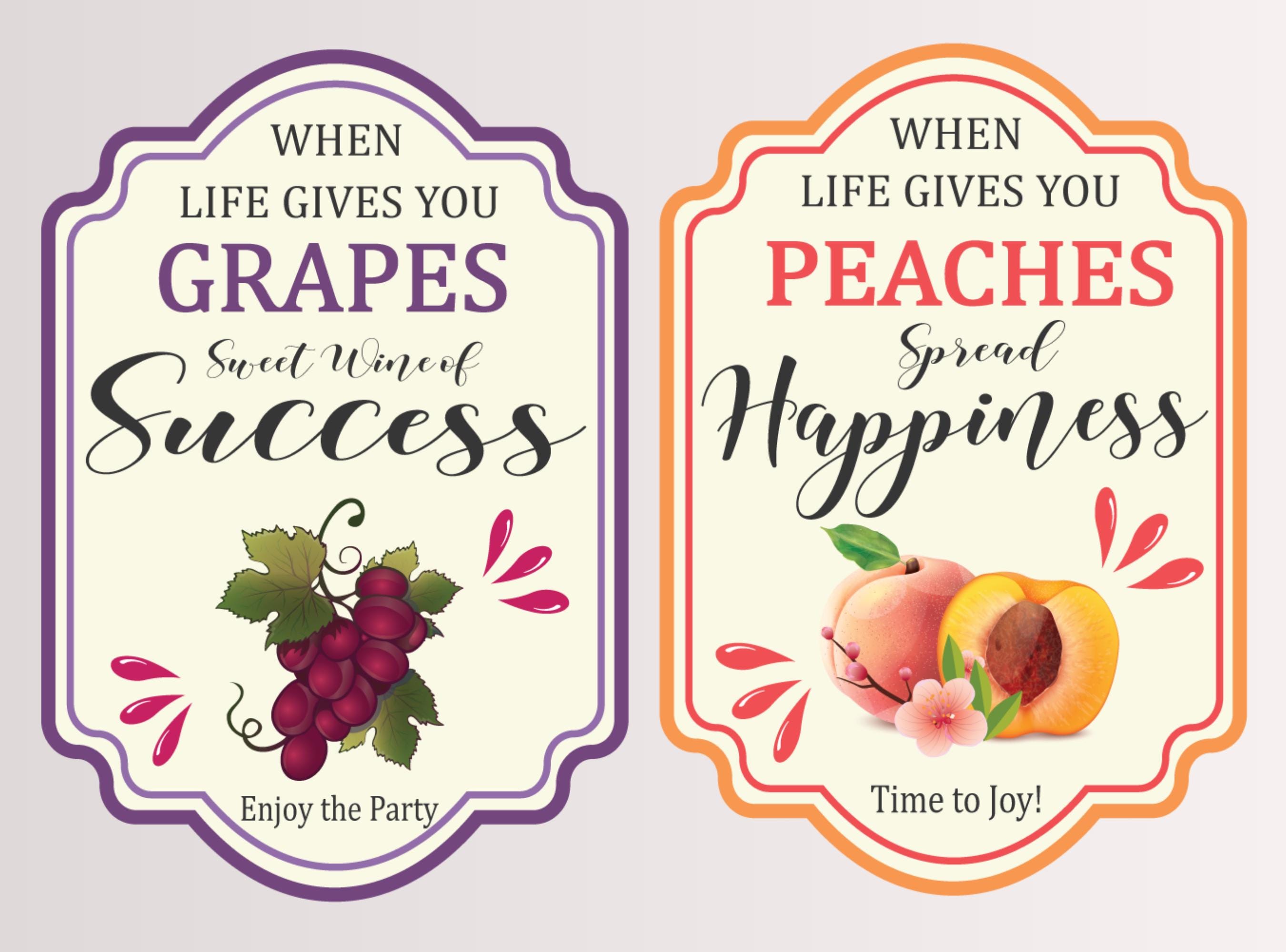 Retro Lemonade Labels | Margarita, Self-care PNG Bundle (digital ...