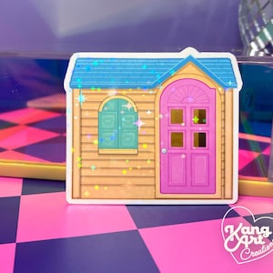 Y2K Nostalgia Playhouse Sticker, Kidcore Nostalgic Y2K Sticker, 90s Kid Holographic Sticker, 90s Water Bottle Sticker, Y2K Nostalgic Sticker